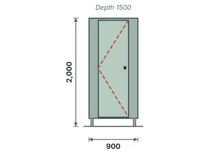 PT-01 Toilet cubicle – compact laminate