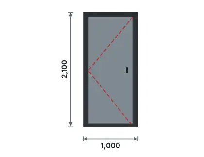 Steel doors example drawing