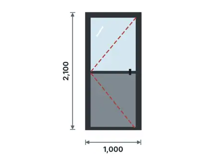 SD04-A Semi-glazed steel door