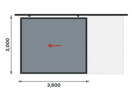 SD10-A Steel sliding warehouse door – Plain flush drawing