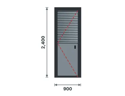 SD11-A Steel louvre door – Plain flush drawing