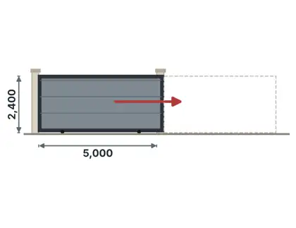 SG04-C Sliding gate on track – Full sheet (privacy) drawing