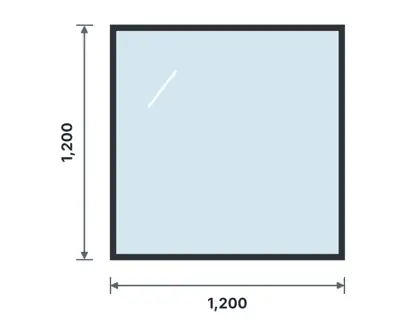 SW06-A Fixed steel window – Clear (no grille) drawing