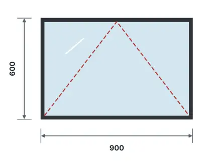 SW07-A Top-hung (awning) window – Clear (no grille) drawing