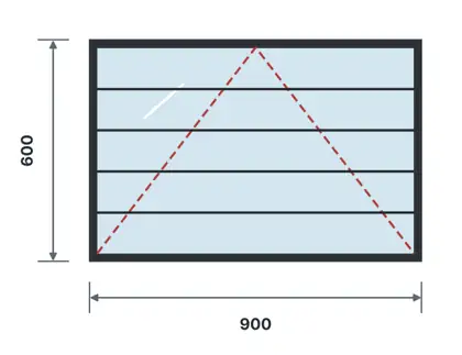 SW07-C Top-hung (awning) window – Horizontal bars drawing
