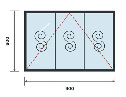 SW07-H Top-hung (awning) window technical drawing, viewed from outside