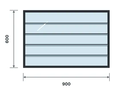 SW08-C Steel-frame glass louvre window – Horizontal bars drawing