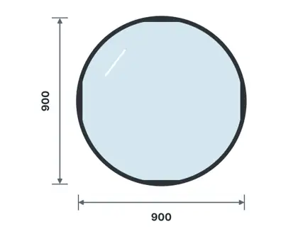 SW10-A Round (porthole) window – Clear (no grille) drawing