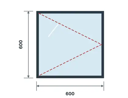 WC-01 Casement window (40 series) – Casement window drawing