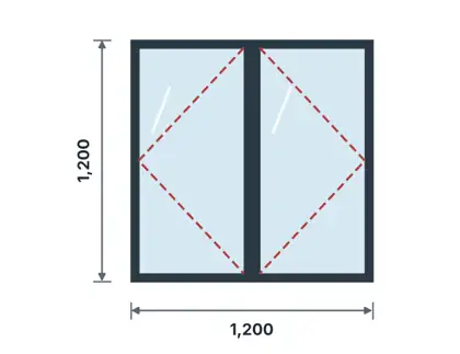 WC-04 Casement window (40 series) – Casement window drawing