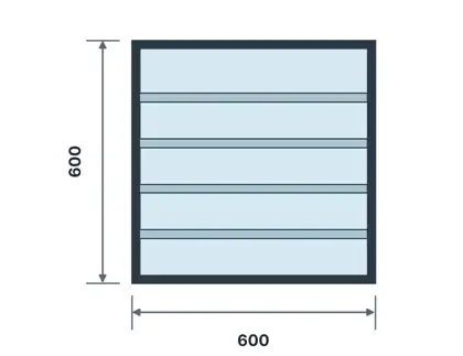 WL-01 Glass louvre window – Louvre window drawing